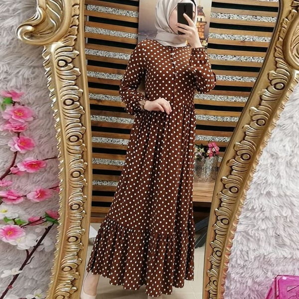polka dot dress muslimah