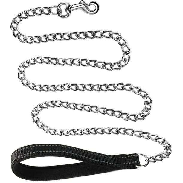 JuWow Chain Dog Leash Metal Stainless Steel Links,Heavy Duty Chew