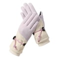 thumbnail image 2 of Nkmbld Heated Gloves for Men Women, Winter Warm Windproof Gloves Thickening Plush Full-Finger Touching Screen Outdoor Cycling Zipper Gloves, Purple, 2 of 7