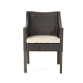 thumbnail image 2 of GDF Studio Antioch Outdoor Wicker Dining Chairs with Water Resistant Cushions, Set of 2, Multibrown and Beige, 2 of 6