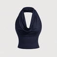 thumbnail image 3 of Stylish Multifunction Sleeveless Tank Top for Women with Pockets Breathable Casual Wear Knit BlendBlueM, 3 of 8