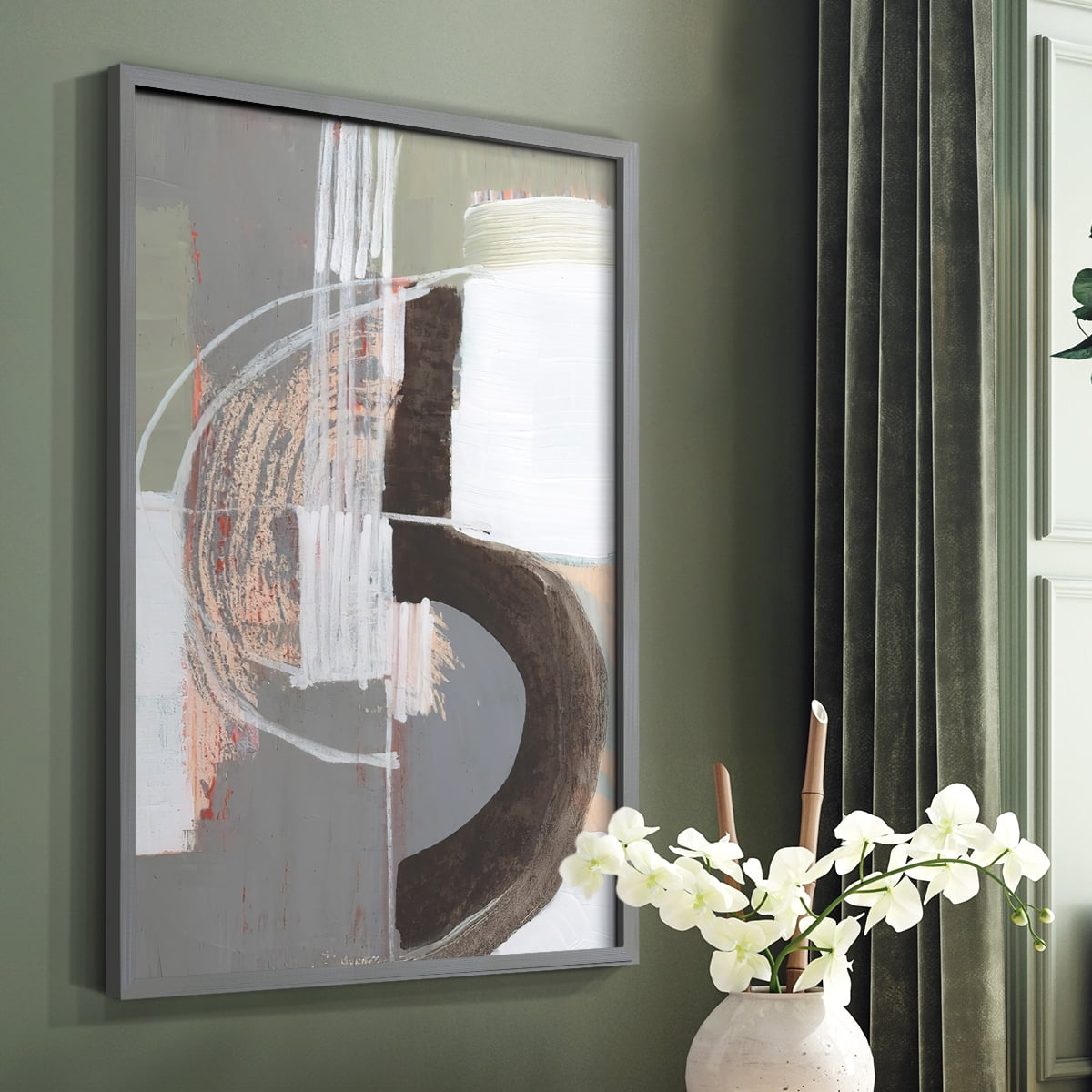 Arching Neutrals III in Paper Solid Wood 16 x 20 Framed Print