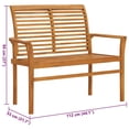 thumbnail image 3 of Banco de Patio para Exterior vidaXL de Madera de Teca con Ruedas, 3 of 9