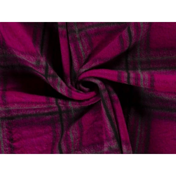 Minerva Wool Blend Knit Coating Fabric Fuchsia - per yard