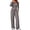 Gray Brown, variant on Women's 2 Piece Knit Lounge Set Long Sleeve Crop Top and High Waisted Wide Leg Pants Outfits Set,Gray L