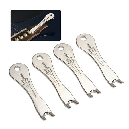 4pcs Acoustic Guitar Bridge Pin Remover String Peg Puller Pulling Tool Zinc Alloy Guitar Maintenance Repair