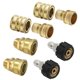 thumbnail image 1 of Juego de adaptadores para lavadora a presión, kit de desconexión rápida, giratorio a conexión rápida de 3/8", 3/4" a liberación rápida, 1 of 5