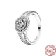 thumbnail image 1 of Auténtico 100% Plata de Ley 925 corona corazón flor ala circonita transparente brillante CZ Pantaro anillos para mujer joyería aniversario, 1 of 5