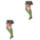 thumbnail image 1 of Sonducket 1 par de calcetines a rayas hasta la rodilla de arcoíris, medias cómodas, medias de manguera para disfraz de fiesta, rayas verdes y amarillas Rayas amarillas verdes 2piezas Sonducket CBP288761, 1 of 6