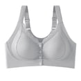 thumbnail image 2 of Dxzfnsa Women Wireless Bras with Support Lift Full Coverage Push Up Plus Size Sport Bra Seamless Molded Cup Padded Tshirt Bra (Gray,XXL), 2 of 8