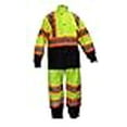 thumbnail image 3 of Troy Safety RW-CLA3-TLM55 Class 3 Rain suit, Jacket, Pants High Visibility Reflective Black Bottom with X Pattern (Set of 5, Large), 3 of 4