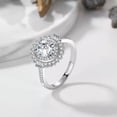 thumbnail image 3 of 3ct Oval Women's White Wedding 6*8MM CZ 925 Silver Flower Engagement Ring Sz 4-9, 3 of 5