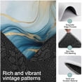 thumbnail image 3 of Blue Gold Marble Pattern Kitchen Rugs Sets Of 3,Kitchen Runner Rugs Non Skid Washable,Decorative Kitchen Floor Mats for Kitchen,Sink,Laundry,17"x30"+ 17"x47" + 17"x59", 3 of 6