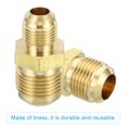 thumbnail image 4 of Uxcell 3/8 SAE Male x 5/8 SAE Male Brass Flare Union Connector, 2 Pcs Gas Adapter Brass Tube Coupler Pipe Fitting, 4 of 6