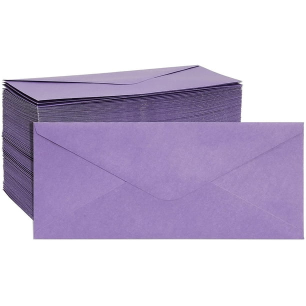 Enveloppes Professionnelles - 200-Pack 10 Enveloppes, Enveloppes Standard  V-Flap pour Vacances, Bureau, Chèques, Factures, Lettres, 