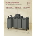 thumbnail image 4 of Laundry Hamper Laundry Basket Laundry Sorter with 4 Pull-Out and Removable Bags Shelf 4 x 10.6 Gallons Black and Gray, 4 of 5
