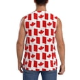 thumbnail image 4 of Salouo Canada Pattern Men's Sleeveless T Shirts,Men's Regular-Fit Tank Top Sports Shirt for Men Sleeveless Tank Shirt -X-Large, 4 of 6