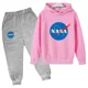 thumbnail image 3 of Conjunto de sudadera y pantalones con capucha para niños de la NASA, sudadera con estampado para niños de 3 a 12 años, ropa para niñas, traje de ocio para niños, conjuntos de tendencia de primavera, 3 of 5