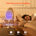 thumbnail image 2 of ACDANC Electric Fly Swatter,Zapper Racket with 3 Layers Mesh & Digital Screen Display,Dual Modes Fly Killer with 1500Mah Battery Rechargeable for Home,Bedroom,Kitchen and Patio,White, 2 of 7