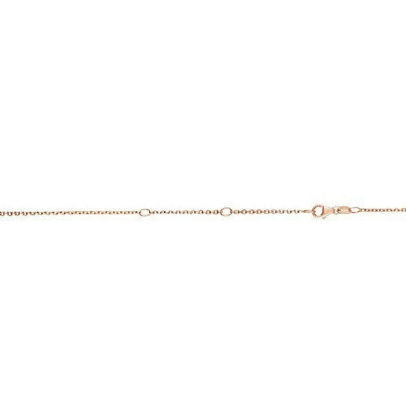Jewelstop 14K Rose Gold 1.2mm Extendable Cable Chain Necklace, Lobster Claw 16-18 Inches, 2.1gr.