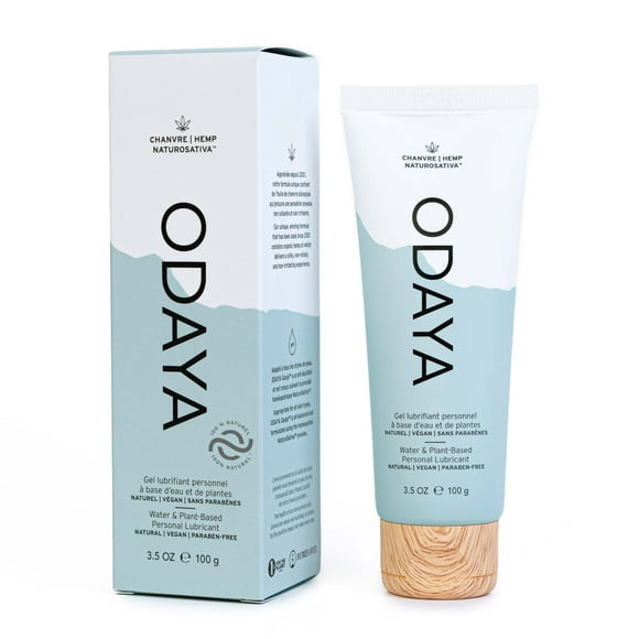 ODAYA Water Based Personal Lubricant with Organic Hemp Oil - Lube for Women, Men & Couples, Natural Vaginal Dryness Moisturizer (Free of Parabens & Hormones), Anal Lube, (100 ml)