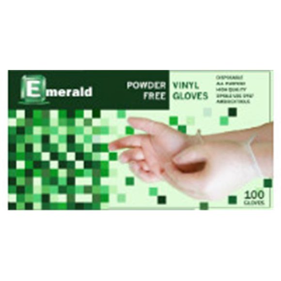 Emerald Shannon Powder-Free Vinyl Disposable Gloves - Xlarge, Case of 1000
