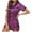 Purple, variant on Azrian Womens Silk Satin Pajamas Set Two-Piece Sleepwear Loungewear Pjs Button-Down Sets,Casual Fashion Home Wear Pajamas Short Sleeve Pajama Set Homewear
