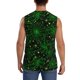 thumbnail image 4 of Balery Green Bright Web with Spiders Camisetas sin mangas para hombre, absorbe la humedad y protege contra el mal olor.-Small, 4 of 7
