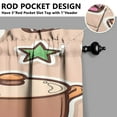 thumbnail image 3 of Vintage Kitchen Food Cooking Chef Tier Cafe Curtains for Bathroom Living RV Rod Pocket Window Drapes 36 Inch 2 Panels Set 28"x36" 2 Panels Window Treatment Tiers, 3 of 4