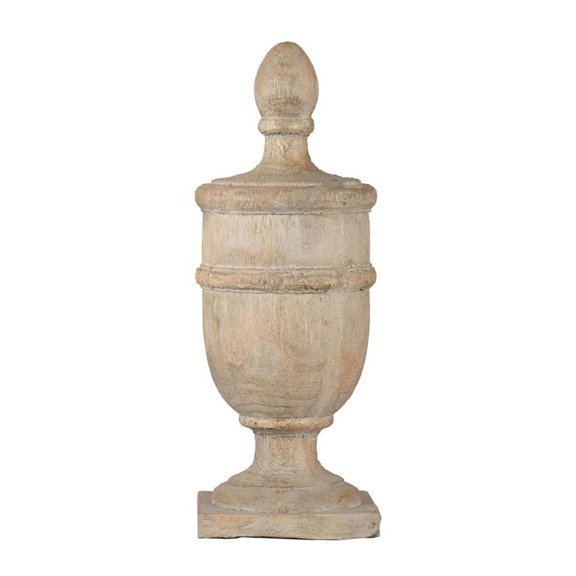 CC Home Furnishings Large Chester Finial Decoration - 22" - White