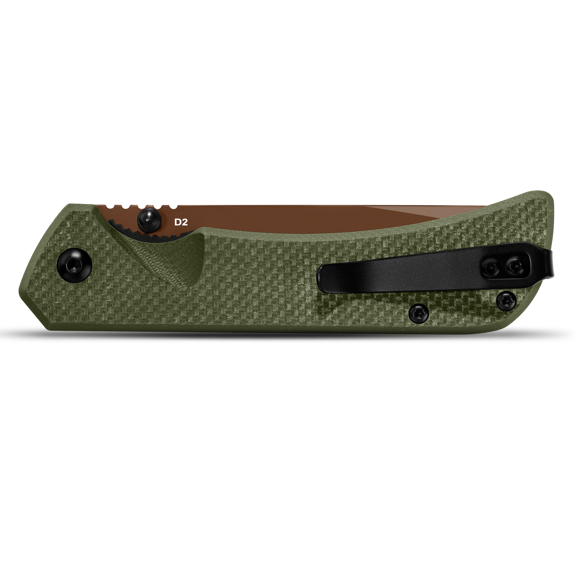Ozark Trail 7.5 inch Folding Knife with D2 Steel Blade G10 Handle & Reversible Clip