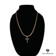 thumbnail image 1 of Collar de oro de 14 quilates con colgante de Cruz brillante, el mejor regalo unisex para madre, padre, novia, novio, ella, él, collar de cadena cubana de 14 quilates de Aria Jeweler Inc Aria Jeweler Inc Fashion, 1 of 5