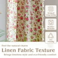 thumbnail image 5 of PixelForge Floral Curtains 84 inch Linen Farmhouse Curtains for Living Room,Flower Patterned Light Filtering Bedroom Window Curtain,1 Panel,Beige, 5 of 6