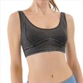 thumbnail image 3 of Chaleco Vaquero Ajustado y Corto para Mujer, Elástico, con Cuello Redondo, Tipo Jersey, Sujetador Deportivo, Camiseta Sin Mangas Gris Oscuro S, 3 of 7