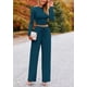 thumbnail image 5 of Conjunto Deportivo de Mujer PRETTYGARDEN de Dos Piezas Top Corto y Pantalón de Pierna Ancha XXL, 5 of 8