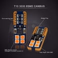 thumbnail image 5 of Alla Lighting CAN-BUS Error Free Super Bright T10 Wedge 194 168 2825 175 W5W LED Bulbs - High Power 3030 SMD LED Light Bulbs Lamp Replacement (Amber Yellow), 5 of 8