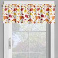 thumbnail image 2 of Ambesonne Colorful Valance Pack of 2, Seasonal Fall Leaves, 54"X12", Red Orange Yellow, 2 of 5
