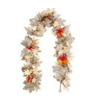 EUDIDV Thanksgiving Home Decor Halloween Thanksgiving Decorations Artificial Leaf Garland Rattan Hanging Fall Maple Leaf Garland Indoor Home Christmas Party Wall Mantel Decoration Festive Supplies