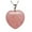 Rose, variant on Sterling Silver Plated Stone Heart Pendant Necklace