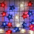 thumbnail image 5 of AWULZFENGGG Independence Day Red White Blue Lights Indoor Star String Lights For Independence Day Snowflake Icicle Lights Outdoor Battery Operated Outdoor String Lights Bright String Christmas Lights, 5 of 6