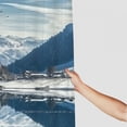 thumbnail image 3 of Fenyluxe Mountain Village Snow Pretty Shower Curtain Bathroom Decor Polyester Fiber Chic Modern Style Washable Shower Curtain with Hooks 69x72, 3 of 7