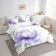 thumbnail image 3 of Castle Fairy Chic Purple Flower Boy Girl 7Pcs Bedding Comforter Set,Spring Graden Queen Bedding Sets Super Cozy,Botanical Plants Queen Sheet Sets,Super Cozy Room Decor, 3 of 8
