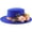Blue, variant on Floral Ladies Hat, Vintage Wool Floral Flat Top Hat, Wide Brim Hat, Fedora Church Derby Felt Cap Bucket Hat Bowler Hats for Wedding Party Talent Show