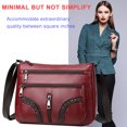 thumbnail image 2 of Bolso bandolera de hombro de PU trenzado para mujer Bolso sólido con múltiples bolsillos (Rojo) Tmvgtek Oficina Multiescena Multifunción, 2 of 8