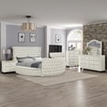 thumbnail image 4 of Maya Modern Style Queen Bed made with Wood in Cream, 4 of 4