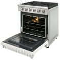 thumbnail image 3 of KOSTCH 30-in 5 Burners 4.55-Cu ft Convection Oven 110V Freestanding Natural Gas Range in White, 3 of 8