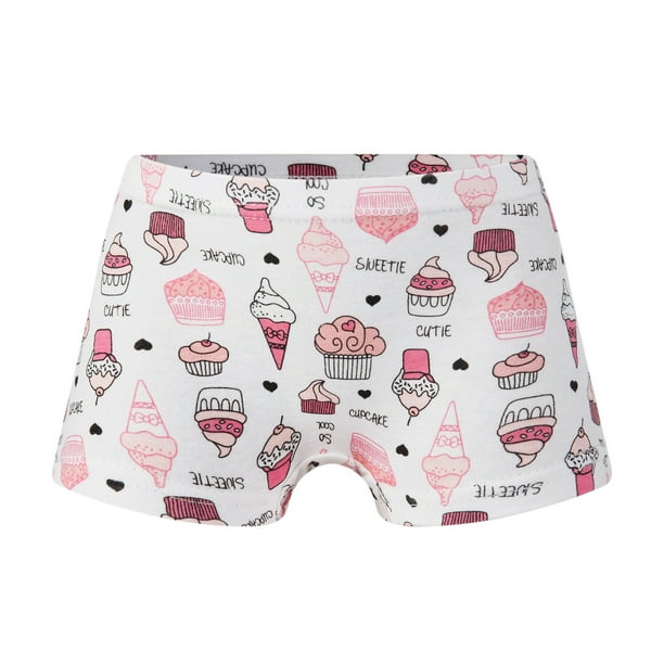 ASUDESIRE Little Girls' Shorts Panties Boyshort 6 Pack Soft 100 Cotton