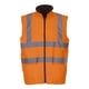 thumbnail image 1 of Yoko - Chaleco/Chaqueta reflectante reversible polar para trabajo (Paquete de 2) (Naranja butano) Yoko UTBC4395_hivisorange, 1 of 1