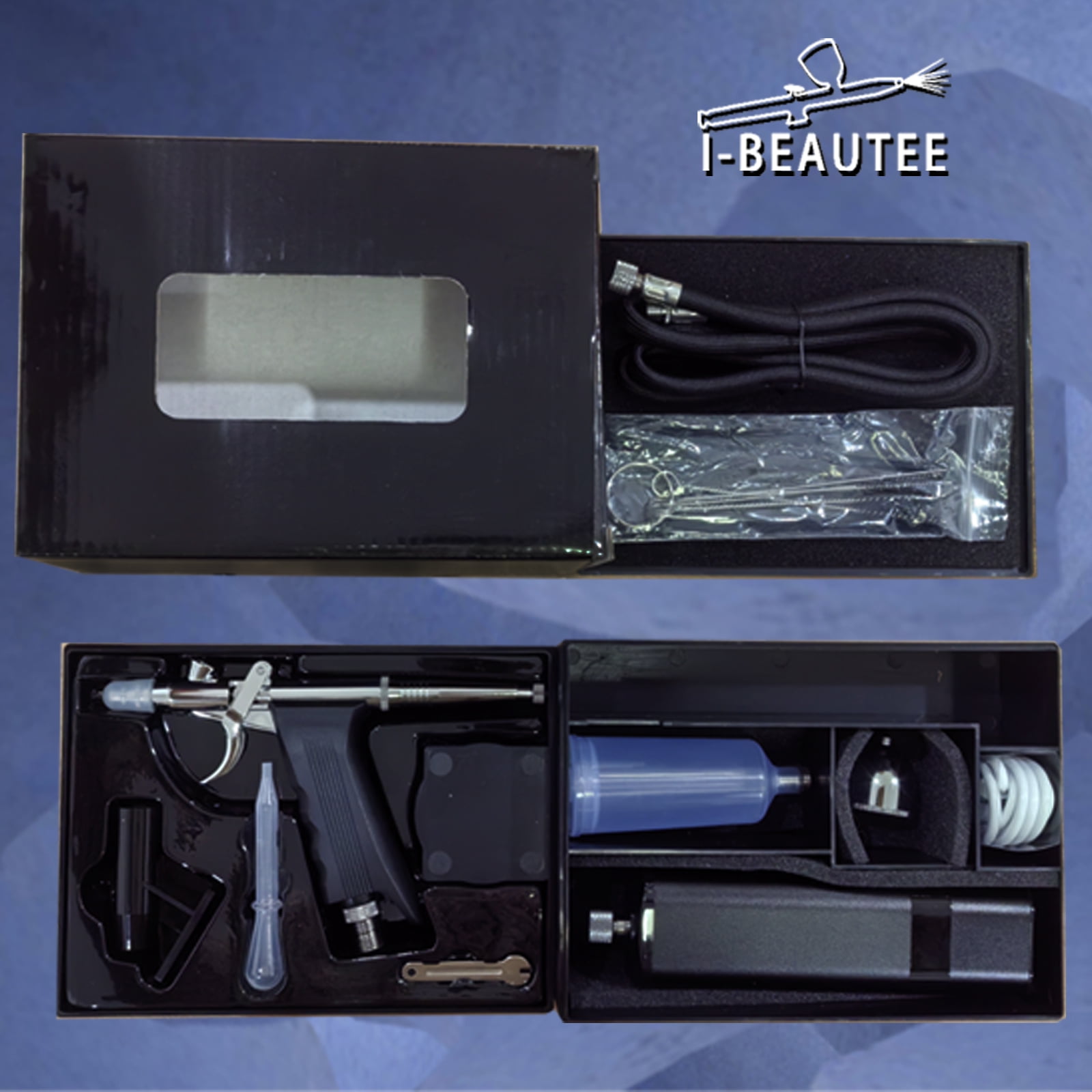 Portable Cordless Airbrush Kit with Compressor, high air Flow Handheld Mini Air Brush Gun Set,Trigger Type High Pressure Air Brush for Painting, Nail Art, Cake, Barber,Model,T-Shirt DIY