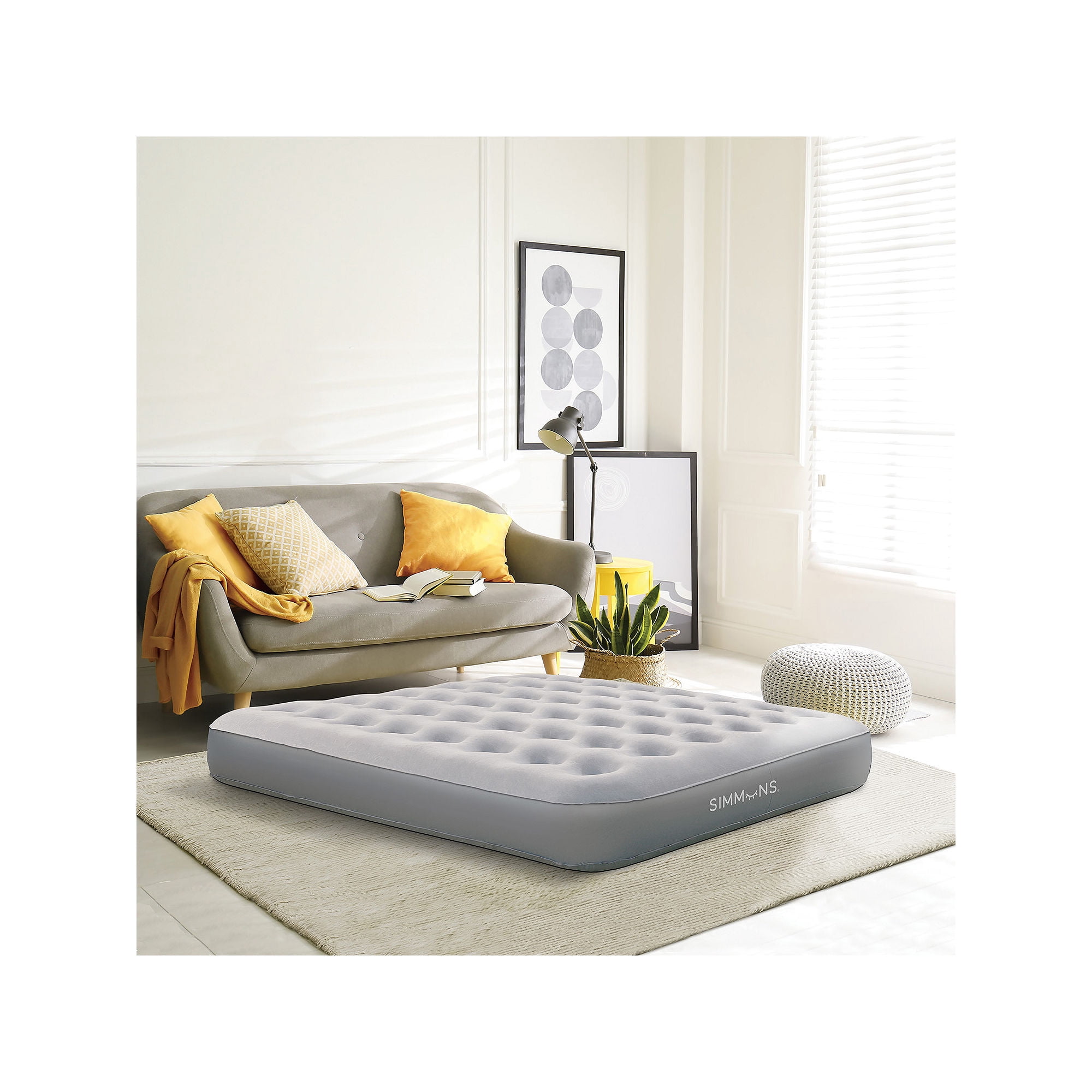 Simmons Comfort Express 10" Queen Air Mattress with AC Pump, 600 lb. Capacity, Comfort Coil Support